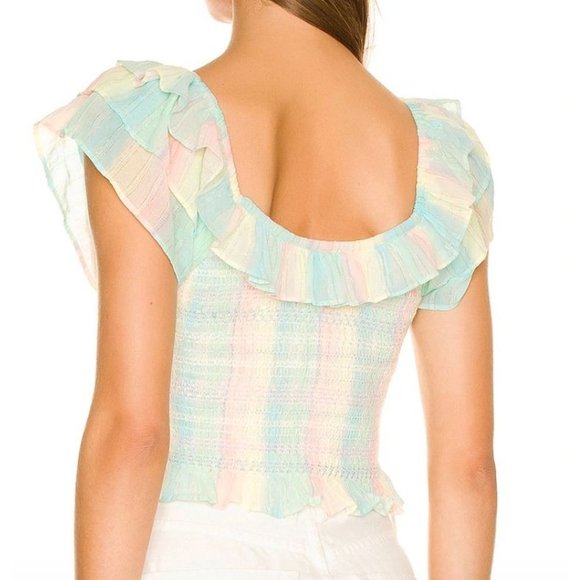 Love Shack Fancy Saba Crop Top Large - Picture 2 of 7